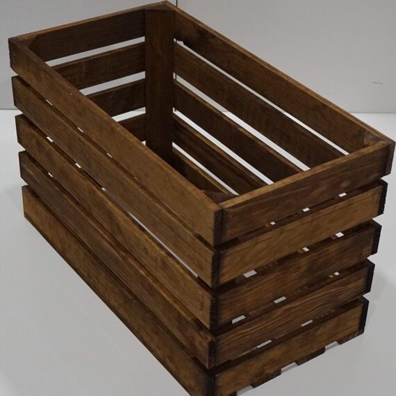 CAJON TINTADO EN NOGAL  49X 30X 25 cm