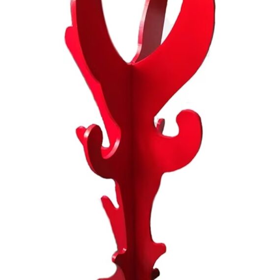 PERCHERO FORMA DE CACTUS ROJO ALTURA 122 CM